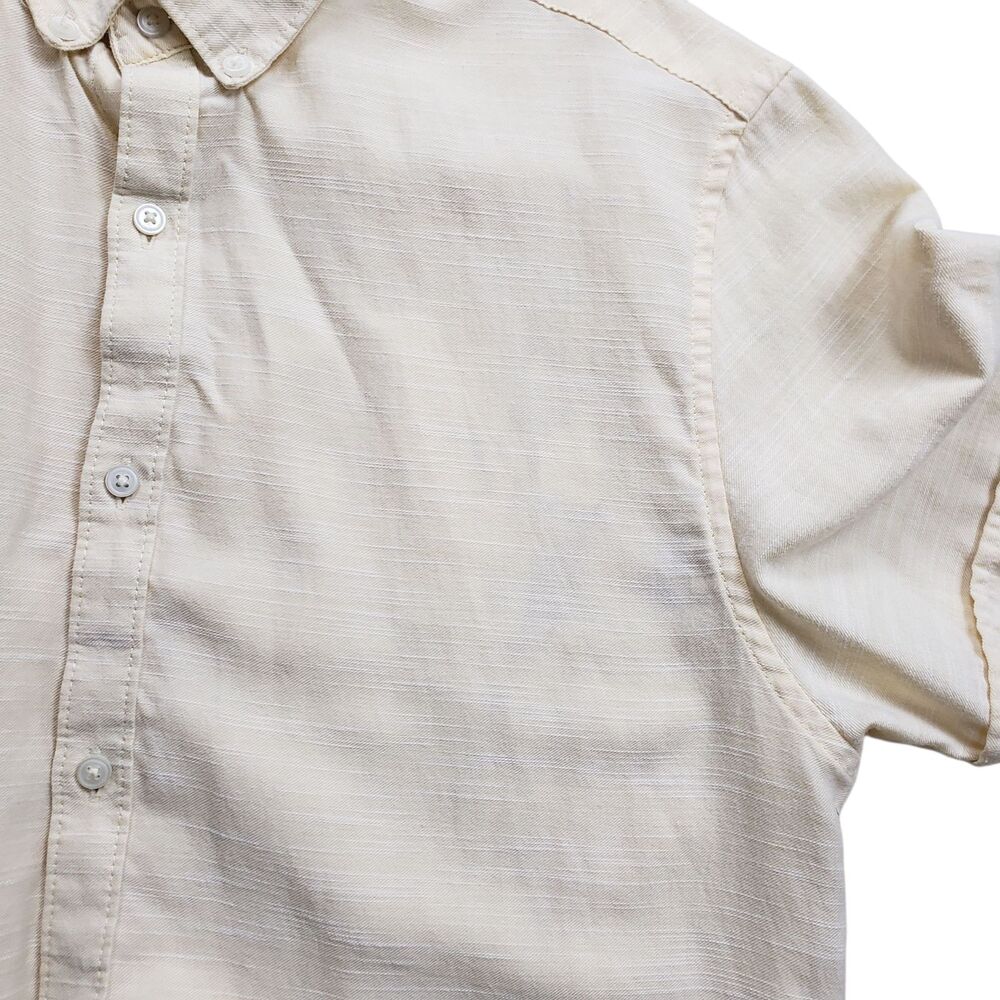 Denim and Flower Ricky Singh Shirt Mens Medium Yellow Short Sleeve Preppy - Picture 4 of 9